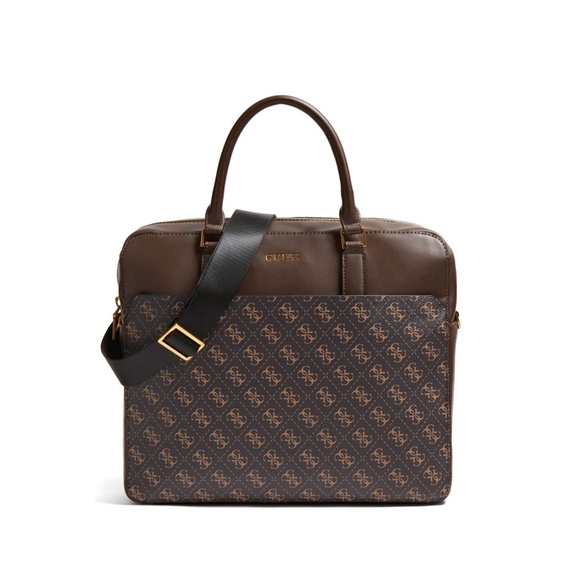 New GUESS Vezzola Logo Briefcase - Picture 1 of 15